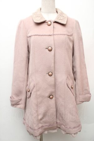 画像: axes femme / バックレースアップコート  ピンク S-26-01-14-031-AX-CO-HR-ZTC017