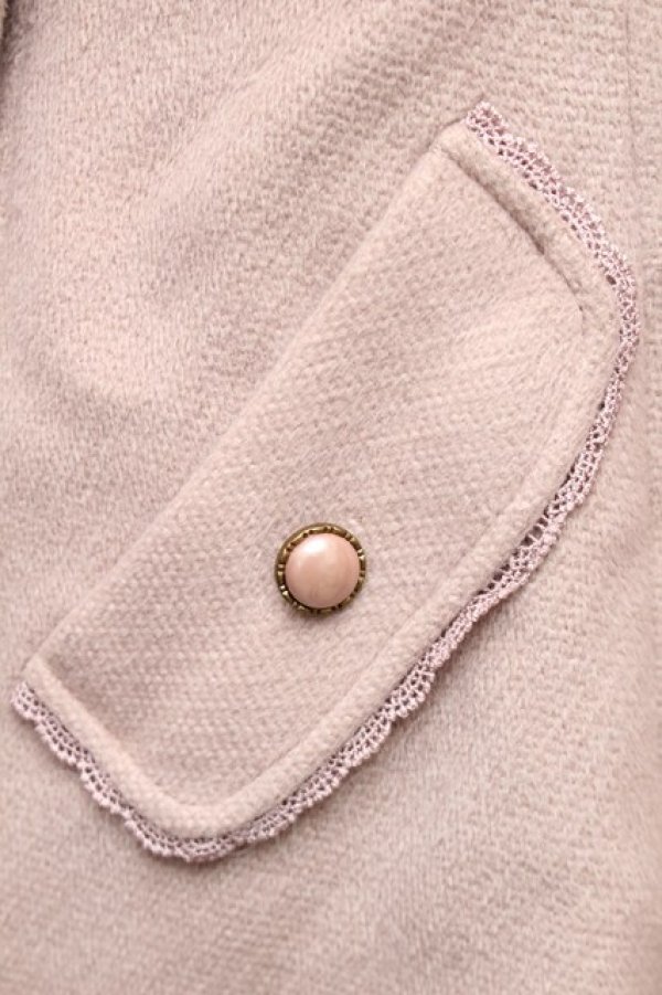 画像6: axes femme / バックレースアップコート  ピンク S-26-01-14-031-AX-CO-HR-ZS (6)