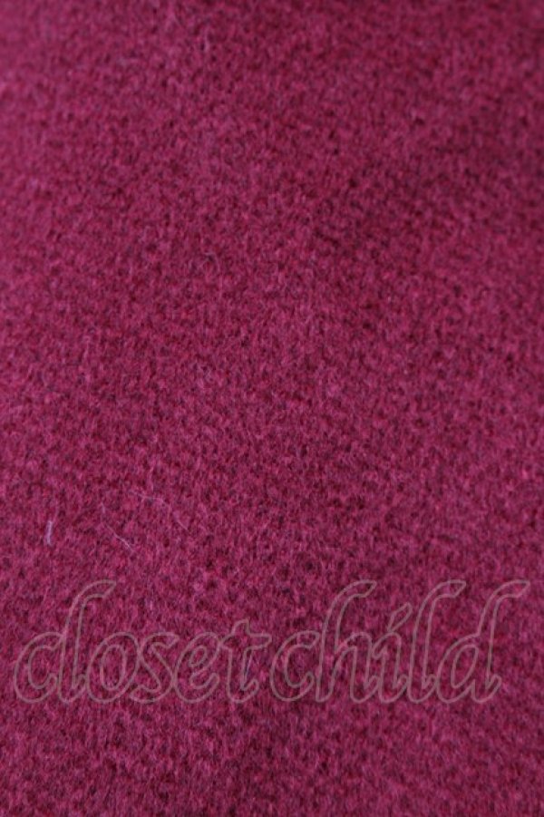 画像6: axes femme / レース襟フリルコート  ワイン S-26-01-14-035-AX-CO-HR-ZS (6)