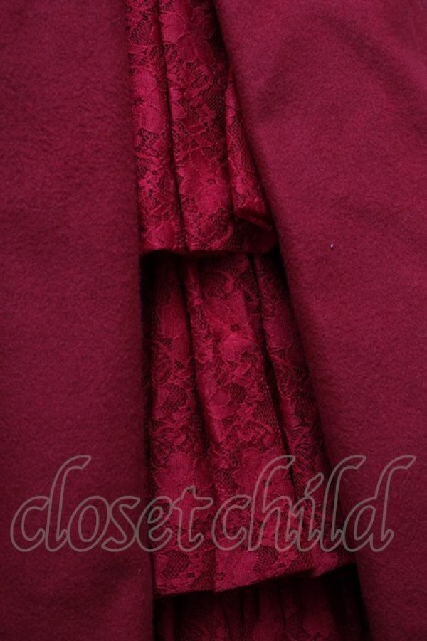 画像3: Deary / フリルファー付きコート   赤 S-26-01-14-036-LO-CO-HR-ZS (3)