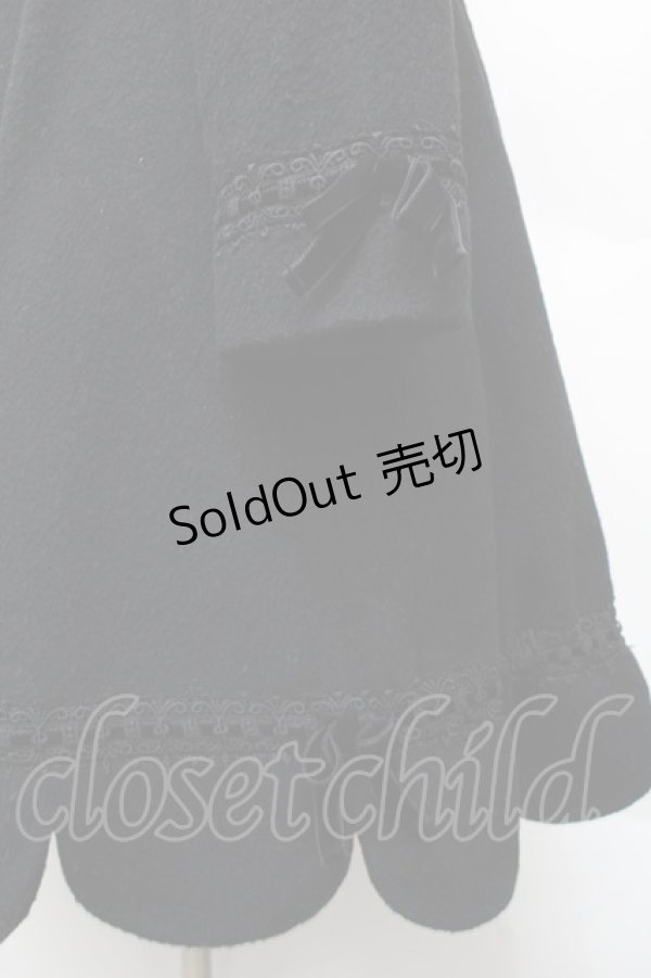 画像4: Pina sweetcollection / バックレースアップスカラップコート  黒 S-26-01-14-038-LO-ZA-HR-ZS (4)