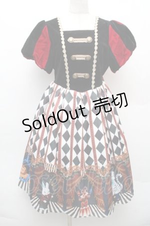 画像: axes femme kawaii / ドールズサーカスワンピース  黒ｘ赤 S-26-01-14-040-AX-OP-AS-ZS