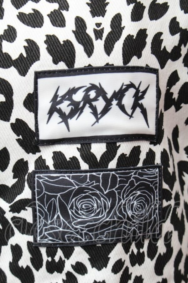 画像4: KRY CLOTHING / レオパード柄ジャケット  黒ｘ白 S-26-01-14-006-EL-CO-HR-ZS (4)