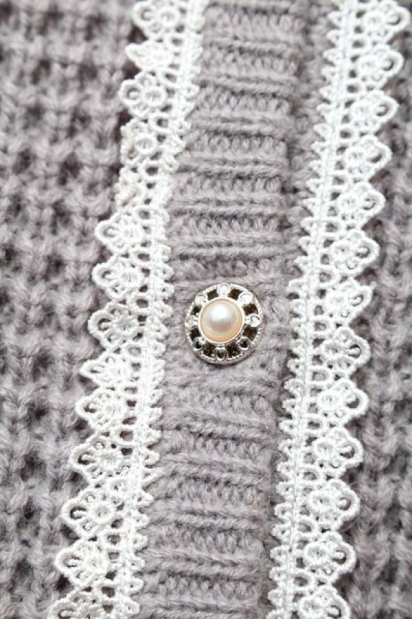 画像4: axes femme / アールヌーヴォー刺繍カーデ  グレー S-26-01-14-009-AX-TO-HR-ZS (4)