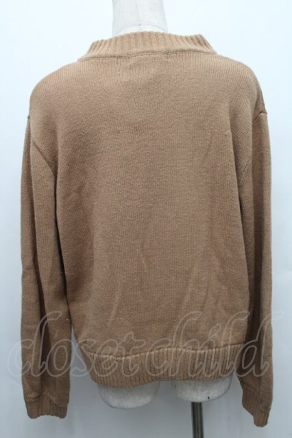 画像2: Candy Stripper / ワッペンニット  ベージュ S-26-01-14-012-PU-TO-AS-ZS (2)