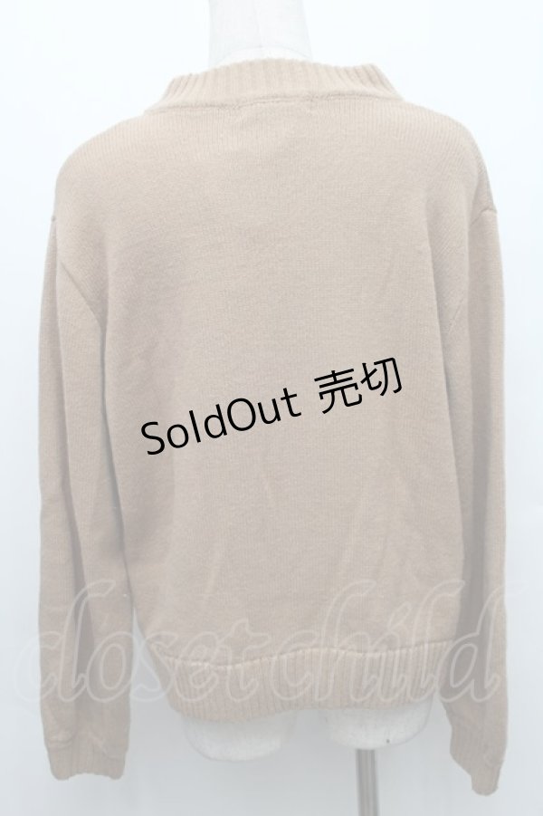 画像2: Candy Stripper / ワッペンニット  ベージュ S-26-01-14-012-PU-TO-AS-ZS (2)