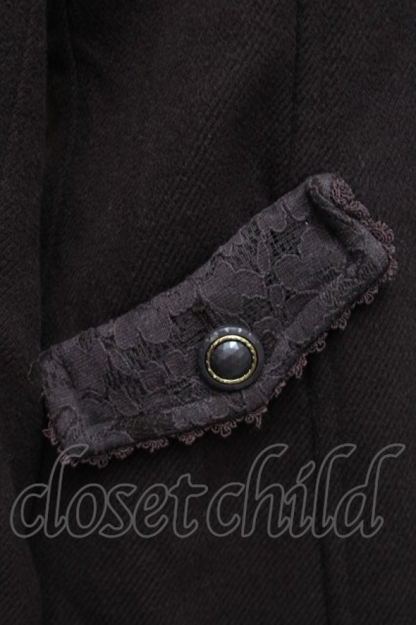 画像3: axes femme / レース配色ファーカラーコート（ファー欠品）  ブラウン S-26-01-14-015-AX-CO-HR-ZS (3)