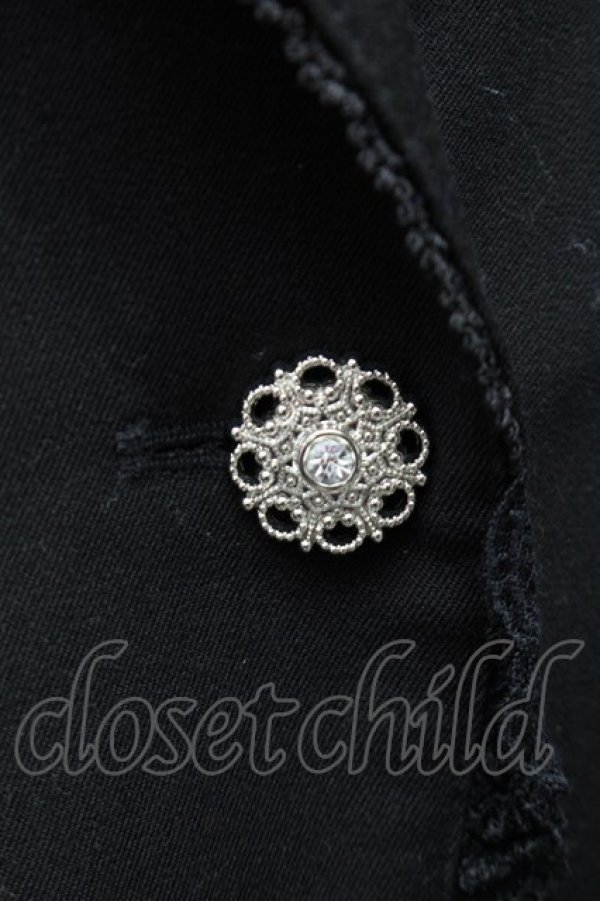 画像4: axes femme / ベロア使いロングジャケット  黒 S-26-01-14-020-AX-JA-AS-ZS (4)