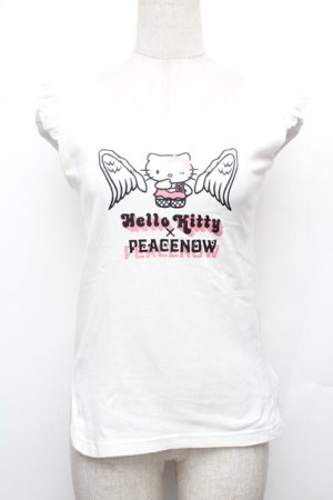 画像: PEACE NOW / キティコラボタンク  白 S-26-01-15-001-PU-TO-AS-ZS