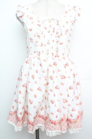 画像: LIZ LISA / ローズブーケワンピース  白ｘピンク S-26-01-15-043-LO-OP-AS-ZS