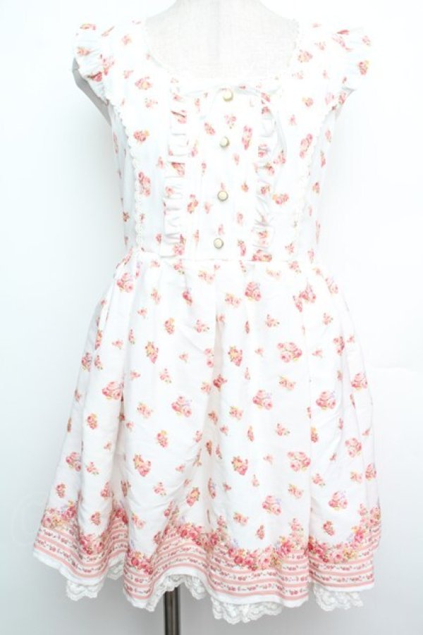 画像1: LIZ LISA / ローズブーケワンピース  白ｘピンク S-26-01-15-043-LO-OP-AS-ZS (1)