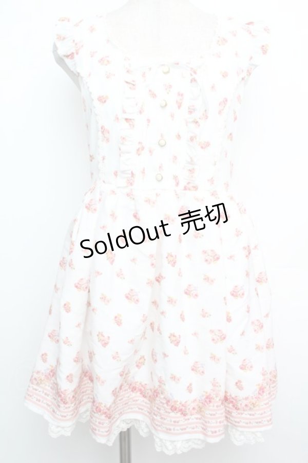 画像1: LIZ LISA / ローズブーケワンピース  白ｘピンク S-26-01-15-043-LO-OP-AS-ZS (1)