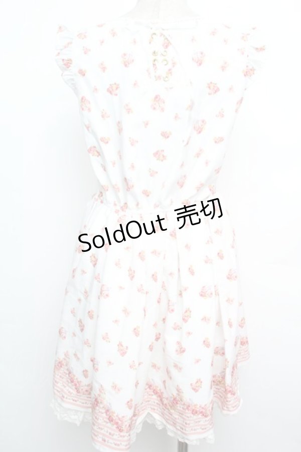 画像2: LIZ LISA / ローズブーケワンピース  白ｘピンク S-26-01-15-043-LO-OP-AS-ZS (2)