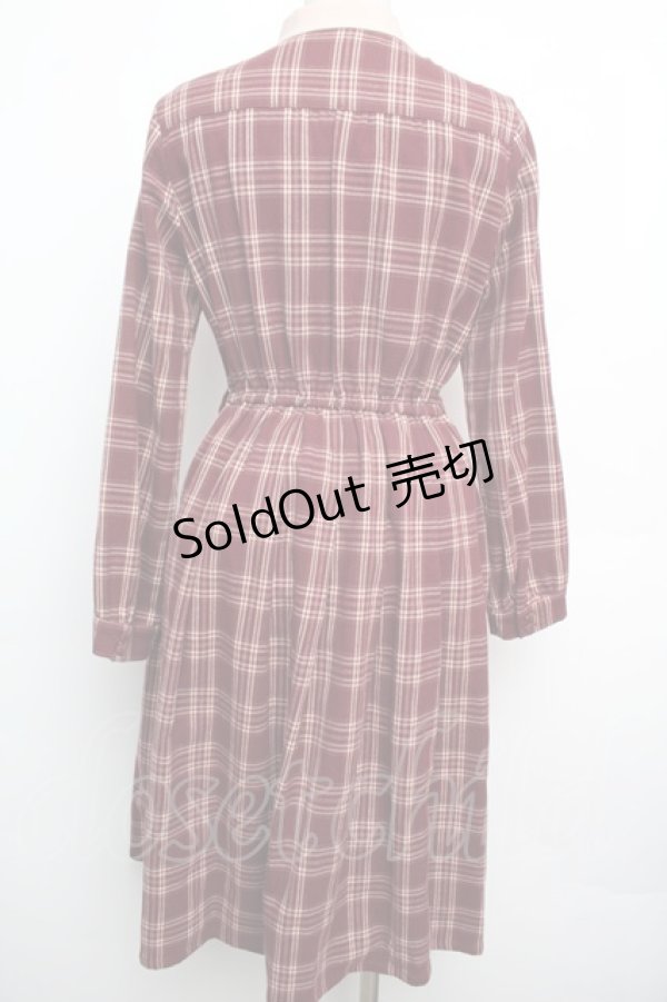 画像2: Fi.n.t / クレリックボウタイチェックワンピース  赤S-26-01-15-044-CA-OP-AS-ZT591 (2)