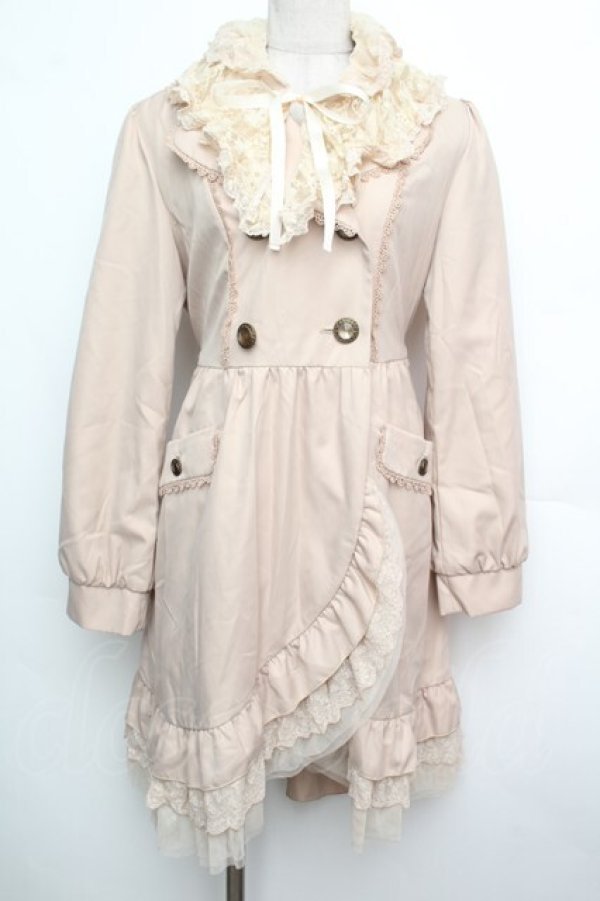 画像1: axes femme / レーシートレンチコート  ベージュ S-26-01-15-047-AX-CO-HR-ZS (1)