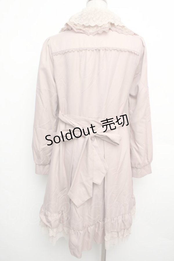 画像2: axes femme / レーシートレンチコート  ピンク S-26-01-15-049-AX-CO-HR-ZS (2)