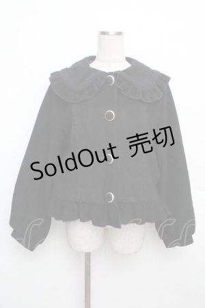 画像: axes femme kawaii / バックフリルショートコート  黒 S-26-01-15-054-AX-CO-HR-ZS