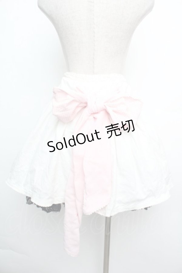 画像1: BABY,THE STARS SHINE BRIGHT / ギンガムチェックリボンスカート  白 S-26-01-15-057-BA-SK-AS-ZS (1)