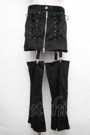 画像: PEACE NOW / レッグカバー付きショートパンツ  黒 S-26-01-15-058-PU-PA-AS-ZS