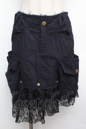 画像: PEACE NOW / カーゴデザインスカート  黒 S-26-01-15-059-PU-SK-AS-ZS