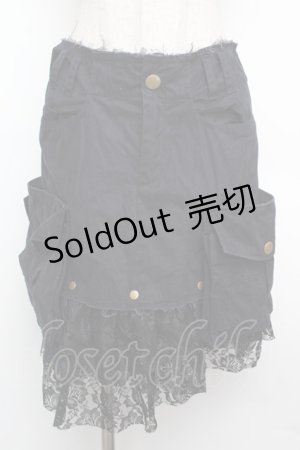 画像: PEACE NOW / カーゴデザインスカート  黒 S-26-01-15-059-PU-SK-AS-ZS