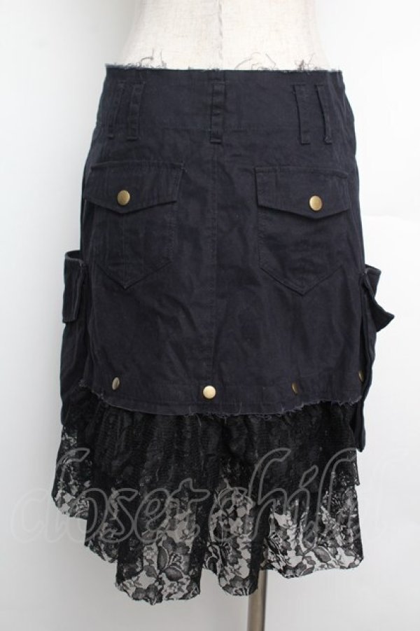 画像2: PEACE NOW / カーゴデザインスカート  黒 S-26-01-15-059-PU-SK-AS-ZS (2)