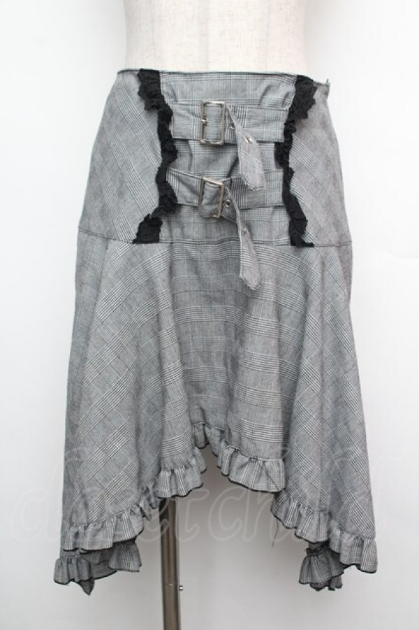 画像1: PEACE NOW / グレンチェックスカート  グレー S-26-01-15-060-PU-SK-AS-ZS (1)