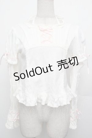 画像: Angelic Pretty / 切替カットソー  白 S-26-01-15-004-AP-TO-AS-ZS