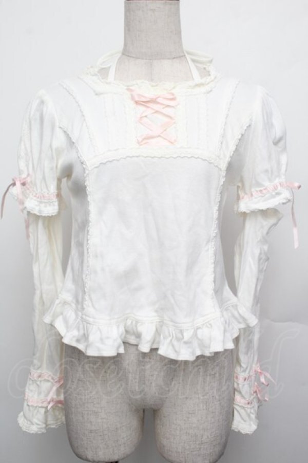 画像1: Angelic Pretty / 切替カットソー  白 S-26-01-15-004-AP-TO-AS-ZS (1)