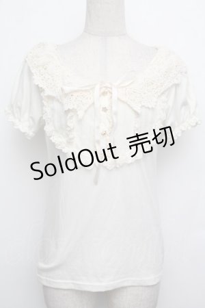 画像: LIZ LISA / レース襟カットソー  オフ S-26-01-15-008-LO-TO-AS-ZS