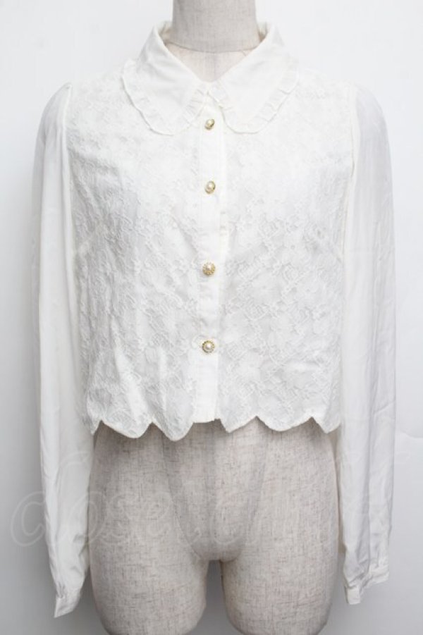 画像1: LIZ LISA / ショートブラウス  白 S-26-01-15-012-LO-BL-AS-ZS (1)