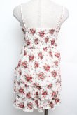 画像2: LIZ LISA / ローズブーケキャミワンピース  白ｘ赤 S-26-01-15-021-LO-OP-AS-ZS (2)