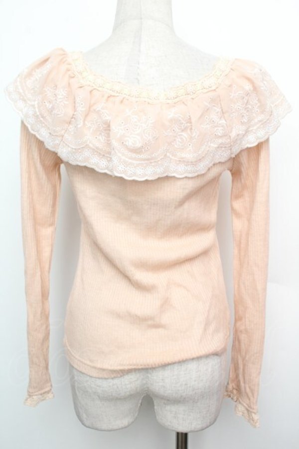 画像2: LIZ LISA / 刺繍襟リブトップス  ピンク S-26-01-15-032-LO-TO-AS-ZS (2)