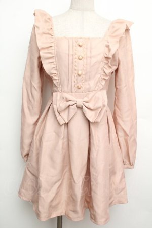 画像: LIZ LISA / 肩フリルワンピース  ピンク S-26-01-15-035-LO-OP-AS-ZS