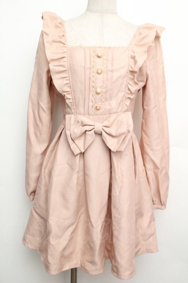 画像1: LIZ LISA / 肩フリルワンピース  ピンク S-26-01-15-035-LO-OP-AS-ZS (1)