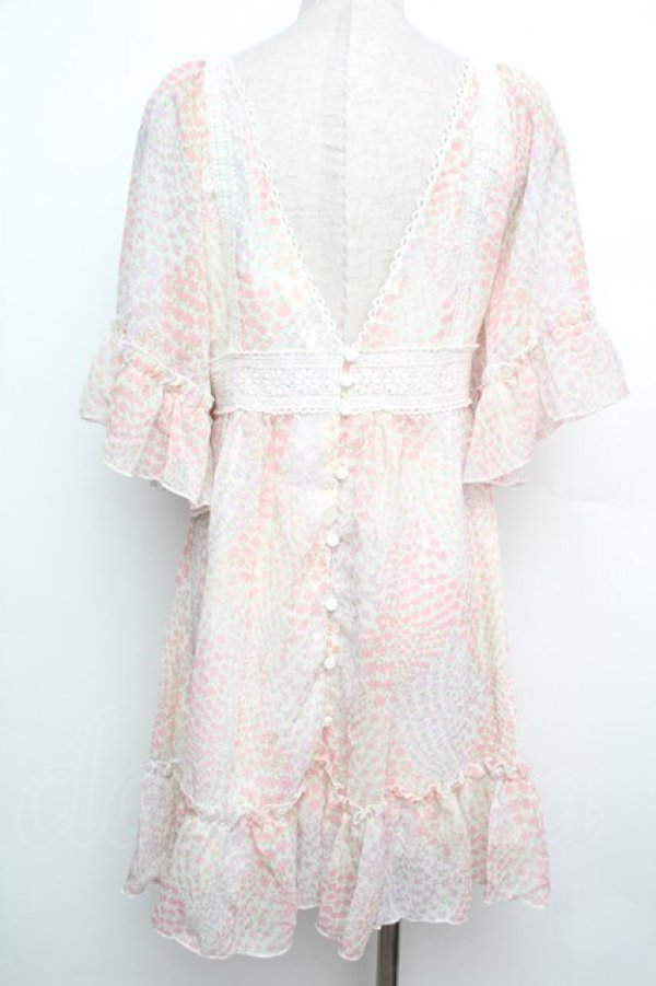 画像2: LIZ LISA / 花柄シフォンチュニック  ピンク S-26-01-15-036-LO-TO-AS-ZS (2)