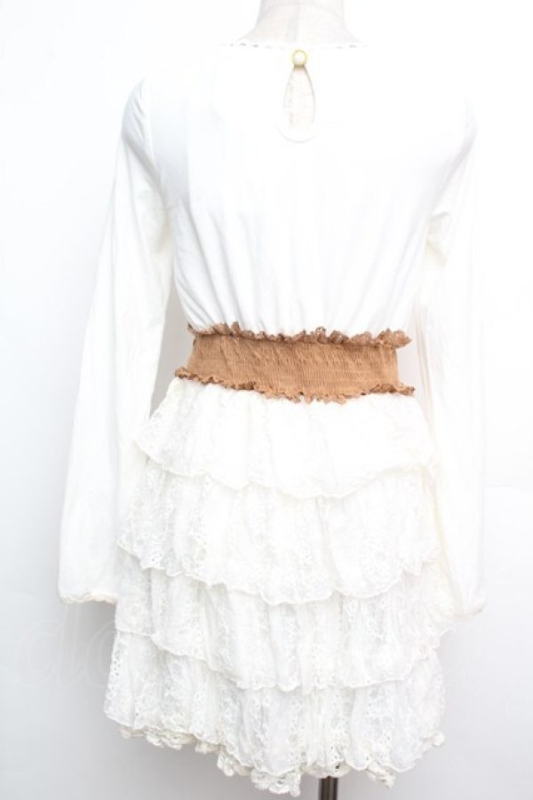 画像2: LIZ LISA / ヨークフリルドッキングワンピース  白 S-26-01-15-039-LO-OP-AS-ZS (2)
