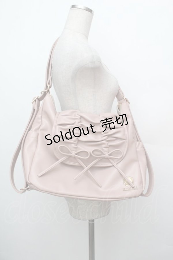 画像1: m petit by misako / AM*NIリボン3WAY バッグ  ピンク S-26-01-16-051-LO-BG-HR-ZS (1)