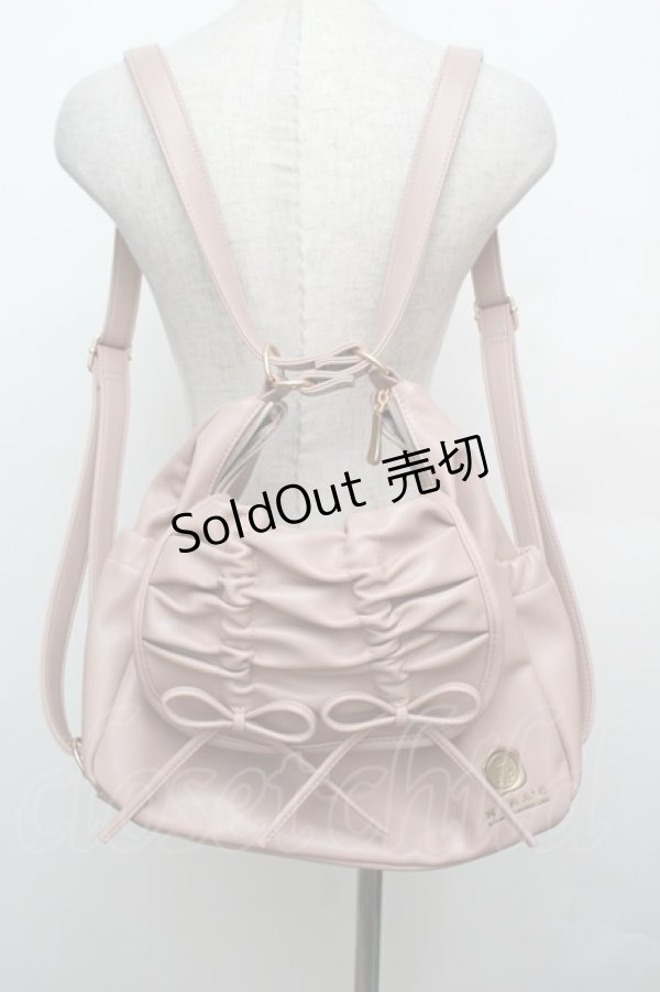 画像2: m petit by misako / AM*NIリボン3WAY バッグ  ピンク S-26-01-16-051-LO-BG-HR-ZS (2)