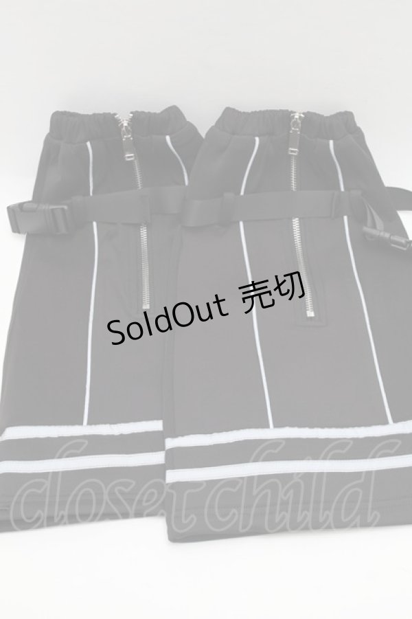 画像2: ililil / サイバーリフレクターレッグカバー  黒 S-26-01-16-011-PU-ZA-HR-ZS (2)