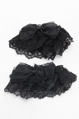 画像: ATELIER PIERROT / オリジナルレースお袖とめ  黒 S-26-01-16-015-EL-ZA-AS-ZS