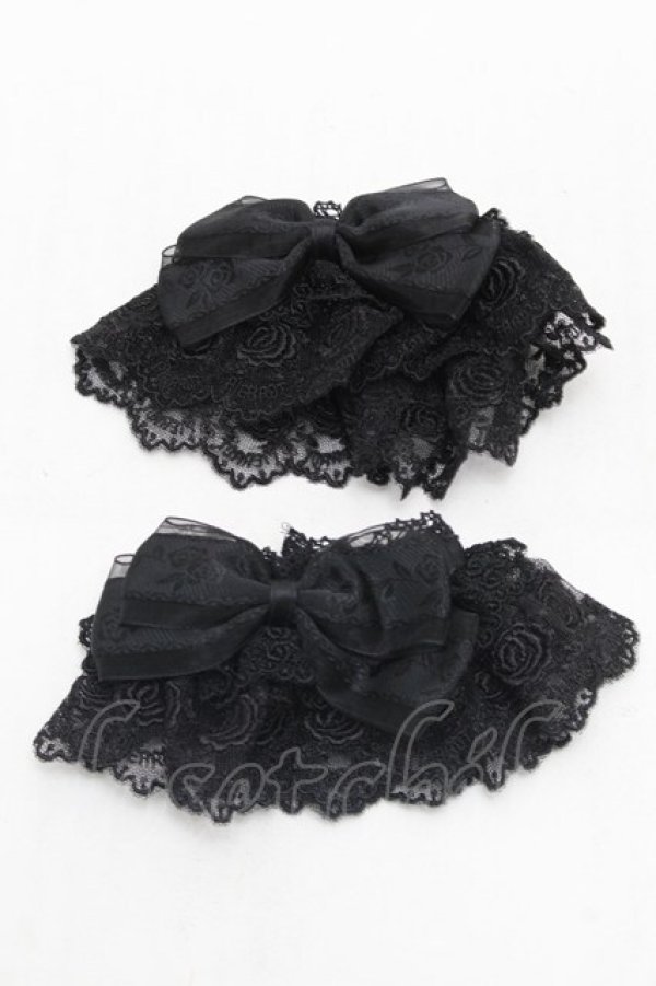 画像1: ATELIER PIERROT / オリジナルレースお袖とめ  黒 S-26-01-16-015-EL-ZA-AS-ZS (1)