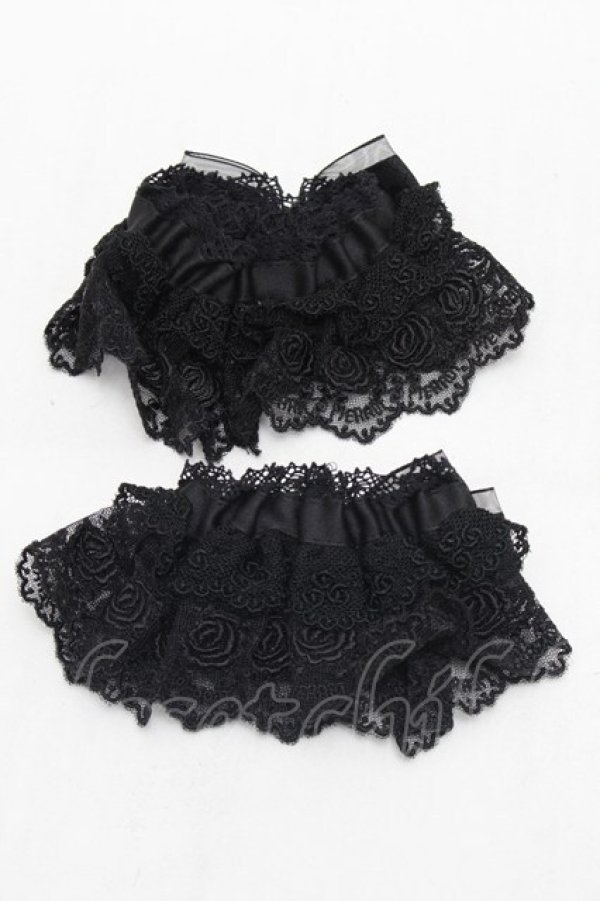 画像2: ATELIER PIERROT / オリジナルレースお袖とめ  黒 S-26-01-16-015-EL-ZA-AS-ZS (2)