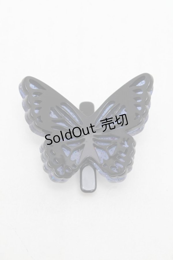 画像1: MILK / バタフライバレッタ  黒 S-26-01-16-016-ML-JA-HR-ZS (1)