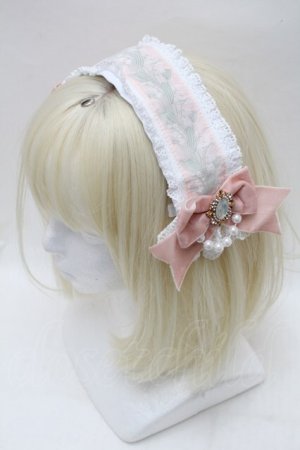 画像: Triple fortune / /すずらん刺繍ヘッドドレス  ピンク S-26-01-16-027-EL-AC-HR-ZS