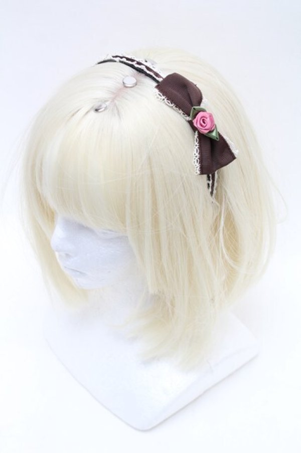 画像1: Innocent World / ミニバラカチューシャ  ブラウン S-26-01-16-032-IW-ZA-HR-ZS (1)