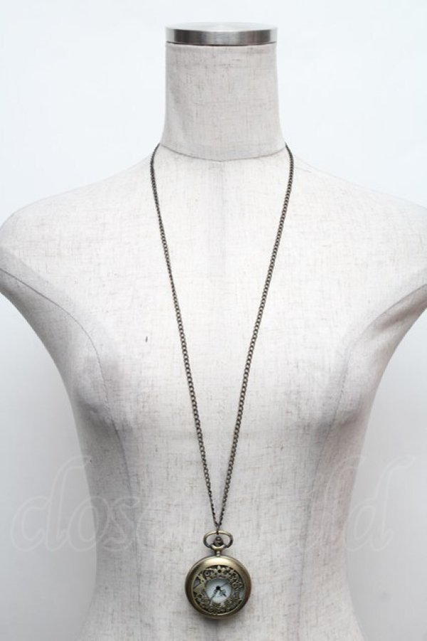 画像1: LOLITA / 懐中時計ネックレス  アンティークゴールド S-26-01-16-038-LO-ZA-HR-ZS (1)