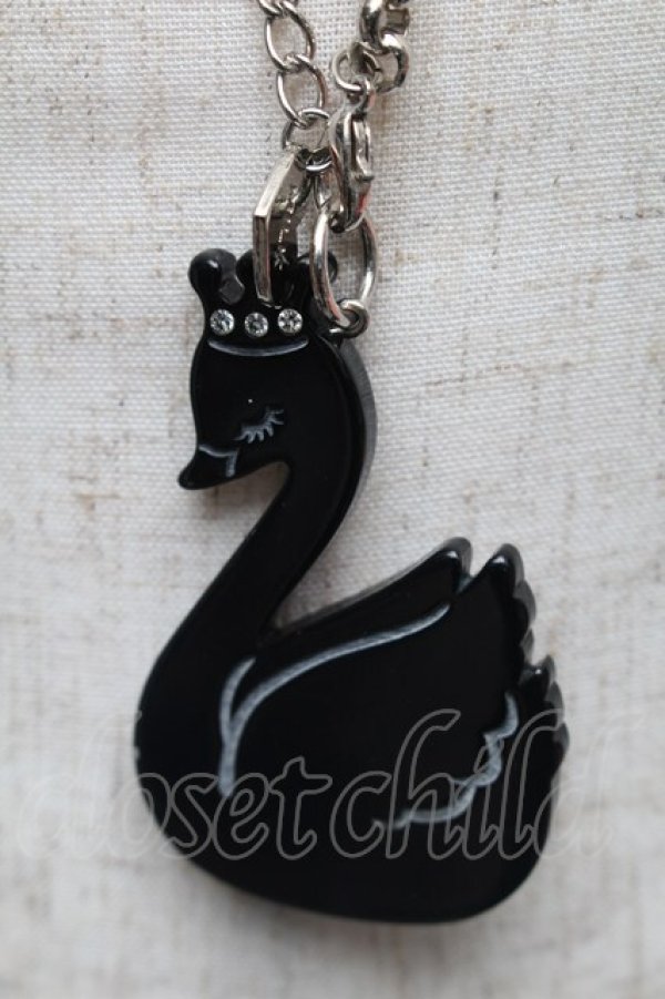 画像2: MILK / スワンネックレス  黒 S-26-01-16-039-ML-AC-AS-ZS (2)