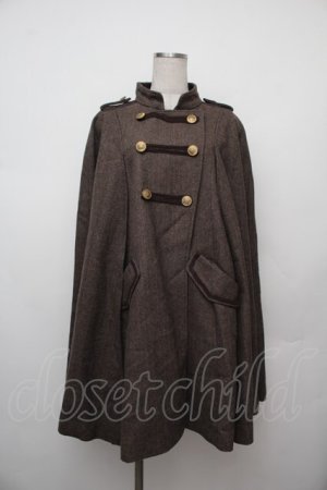 画像: axes femme / ナポレオンマント風コート  ブラウン S-26-01-17-032-AX-CO-AS-ZS