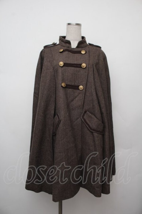 画像1: axes femme / ナポレオンマント風コート  ブラウン S-26-01-17-032-AX-CO-AS-ZS (1)